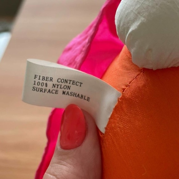 Vintage Plush Rabbit Bunny Pink Orange Stuffed Animal Toy Baby - Picture 3 of 7